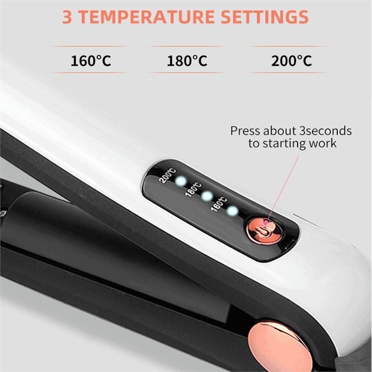 USB Rechargeable Cordless Travel Hair Straightener